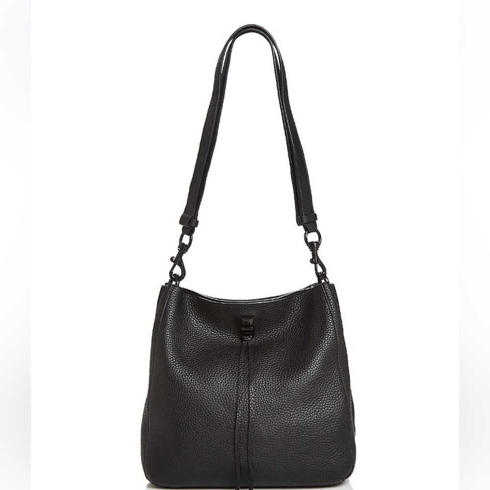 Rebecca Minkoff, Darren pebbled leather shoulder bag in black. Good condition.